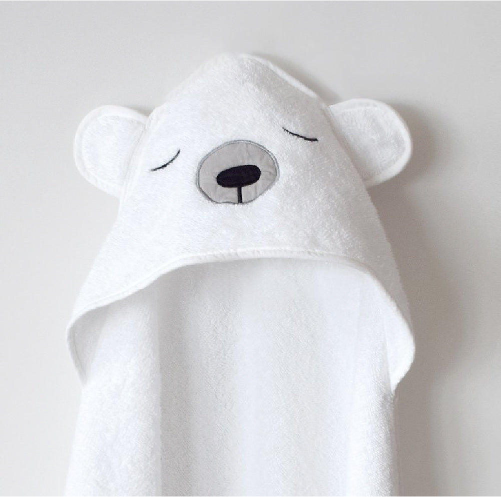 Masilo Organic Cotton Hooded Towel - Polar White