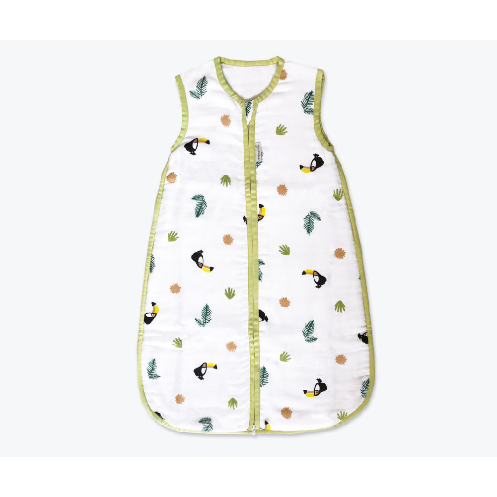 Masilo Organic Muslin Sleeping Bag - Tropical Toucan