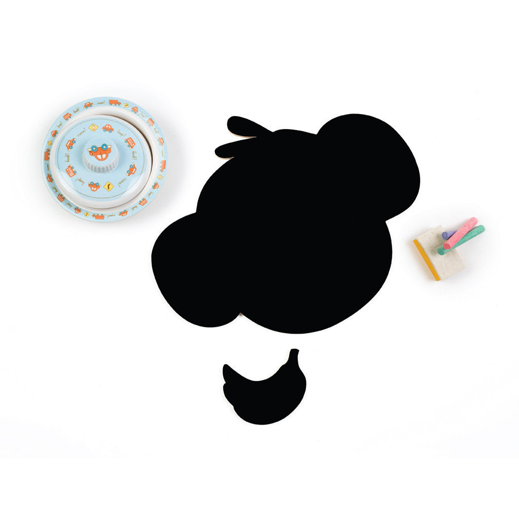 Meal Time Shaped Chalkboard Mat & Coaster - Monkey