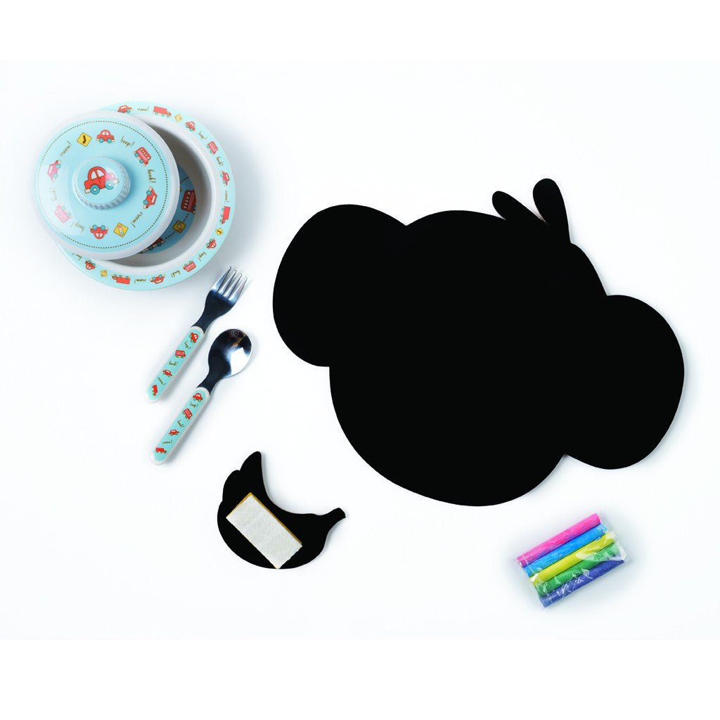 Meal Time Shaped Chalkboard Mat & Coaster - Monkey