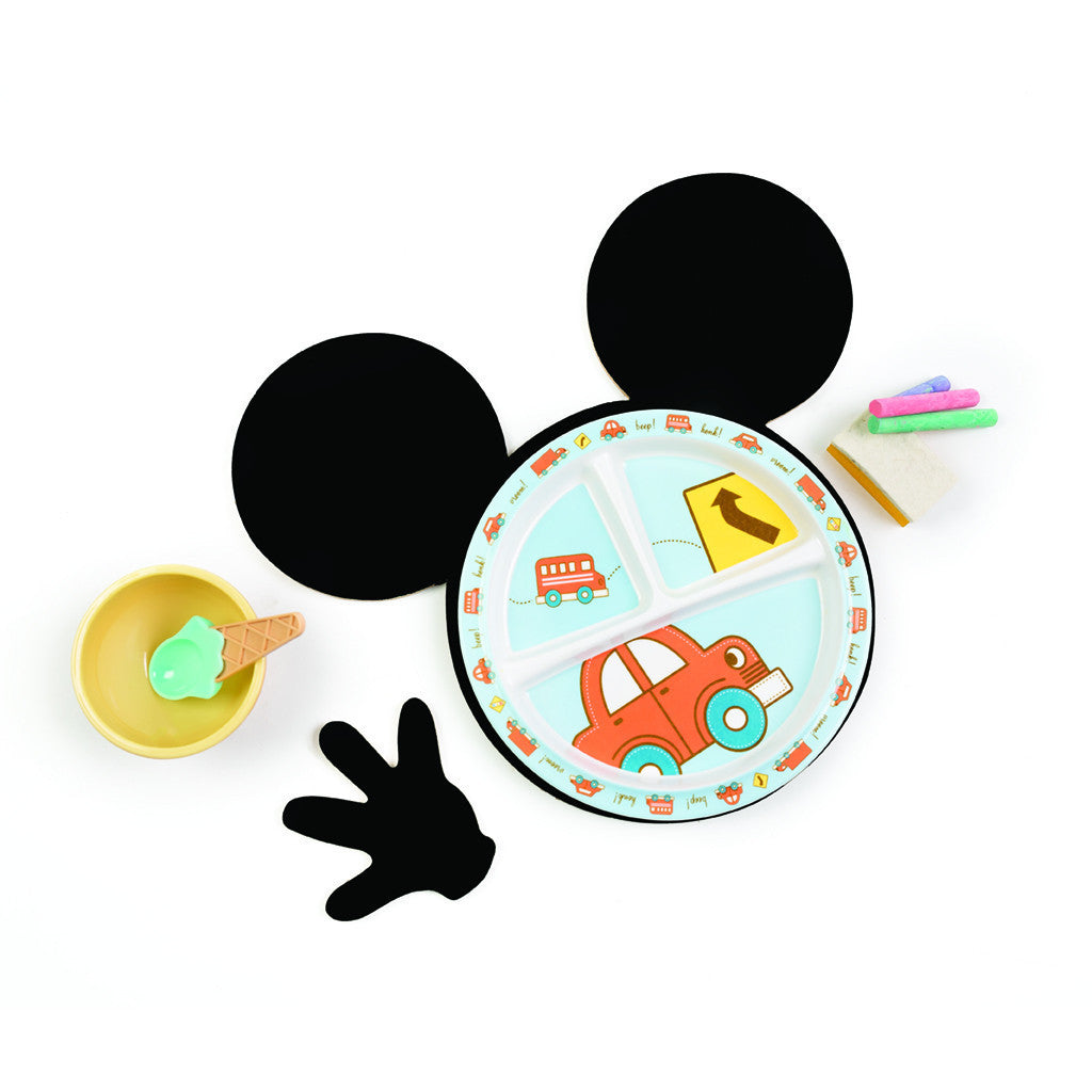 Meal Time Shaped Chalkboard Mat & Coaster - Mickey Mouse