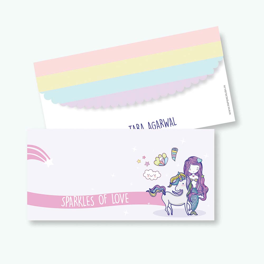 Mermaid & Unicorn - Money Envelopes-Set Of 25