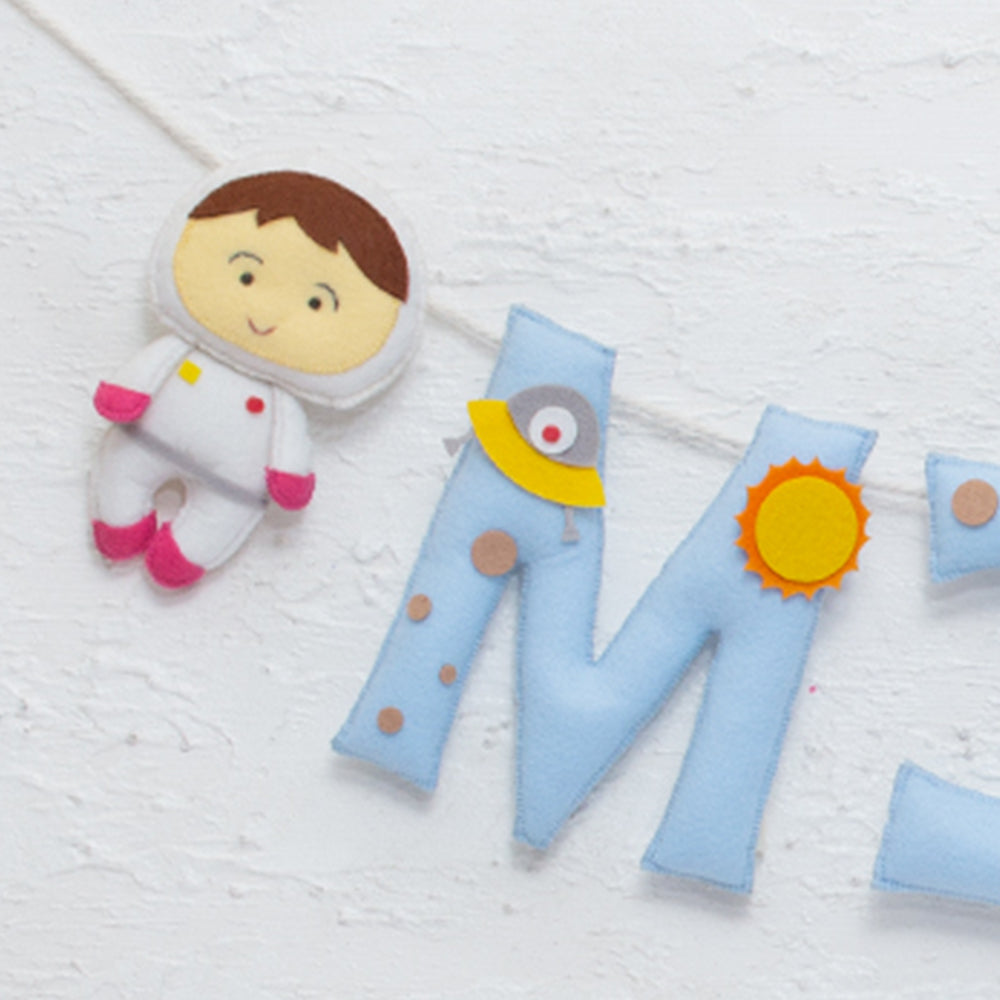 Outer Space Name Bunting / Garland - Girl