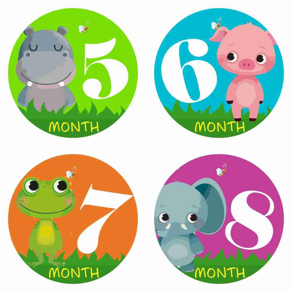 Monthly Milestone Stickers - Safari Theme