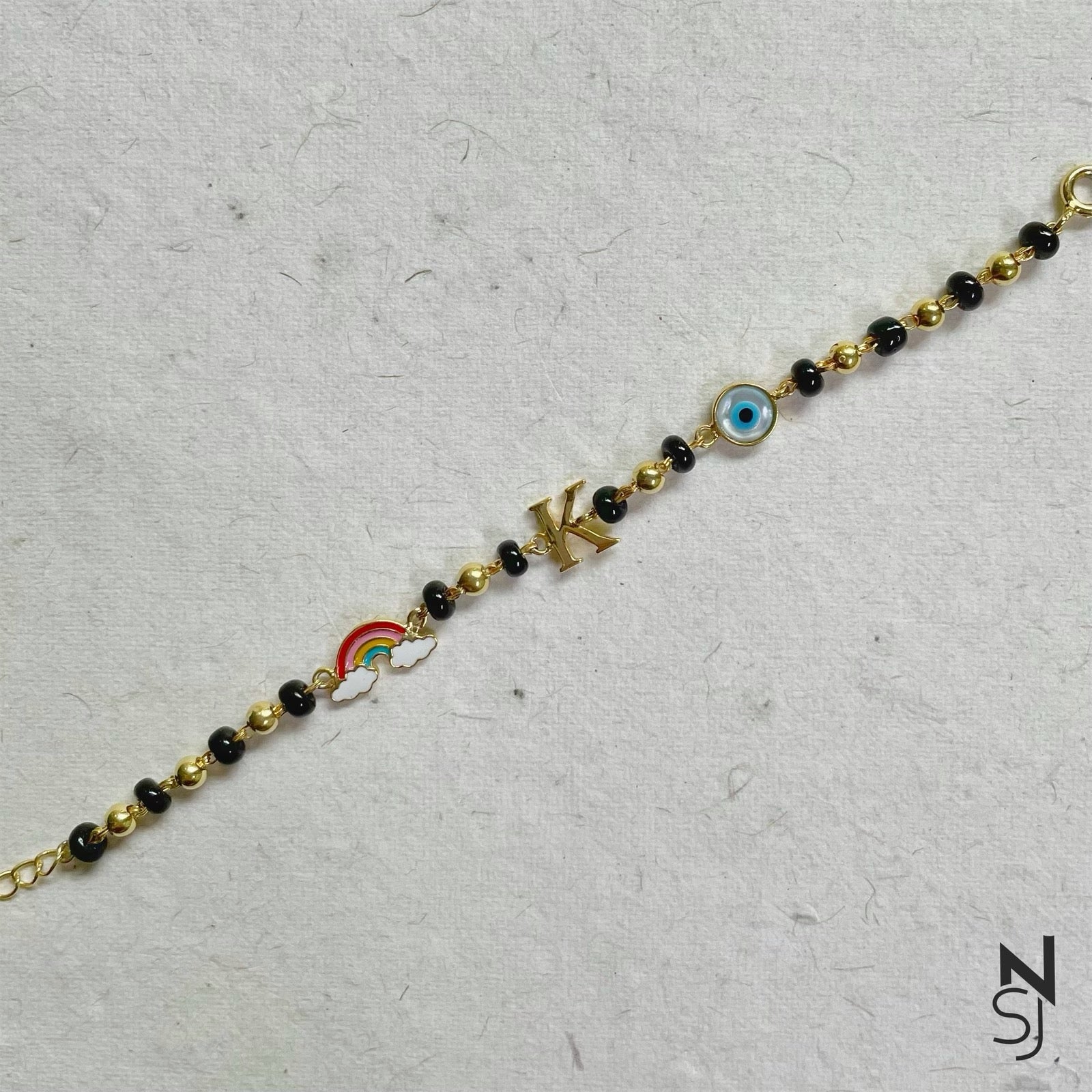 Rainbow, Evil Eye And Custom Initial Nazariya