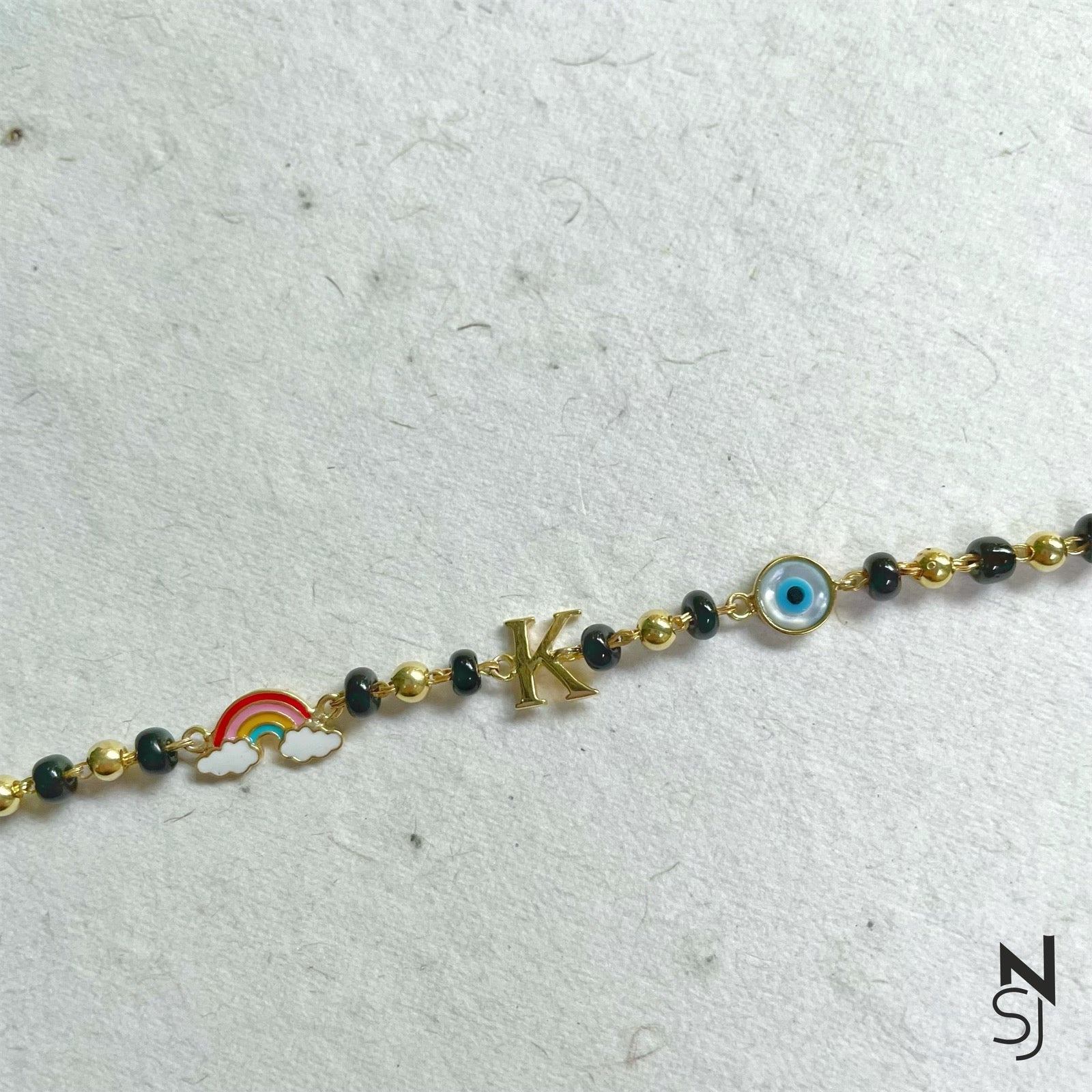 Rainbow, Evil Eye And Custom Initial Nazariya