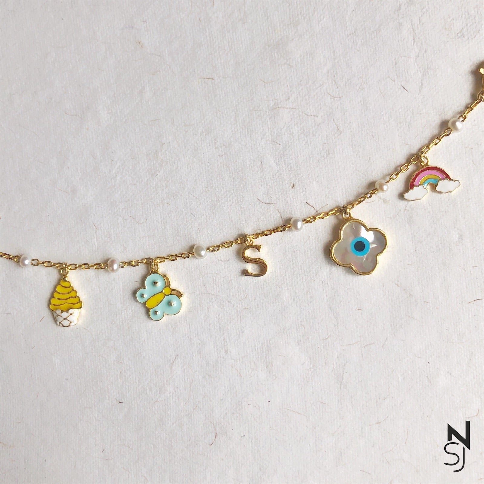 Personlised Life is an Adventure Charm Bracelet