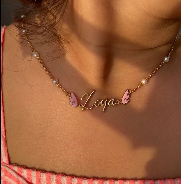 Custom Name Angel Wings Neckchain