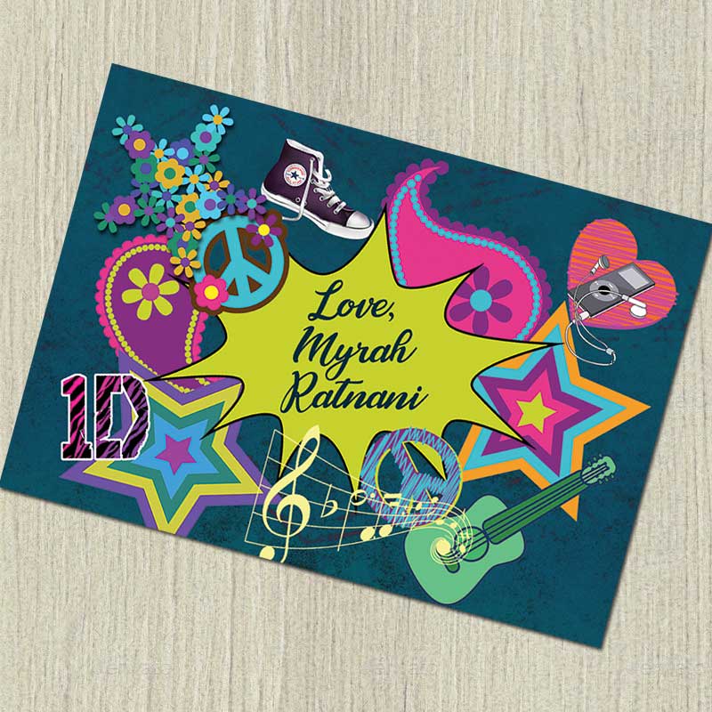 Personalised Notecards - Retro, Set of 20