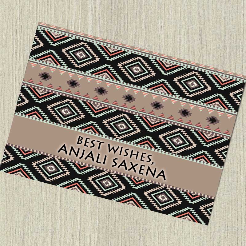 Personalised Black Aztec Gift Notecards