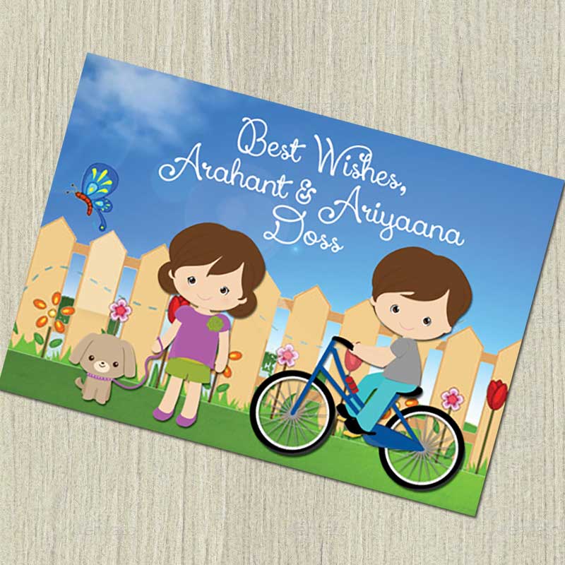 Personalised Notecards -   Siblings 2, Set of 20