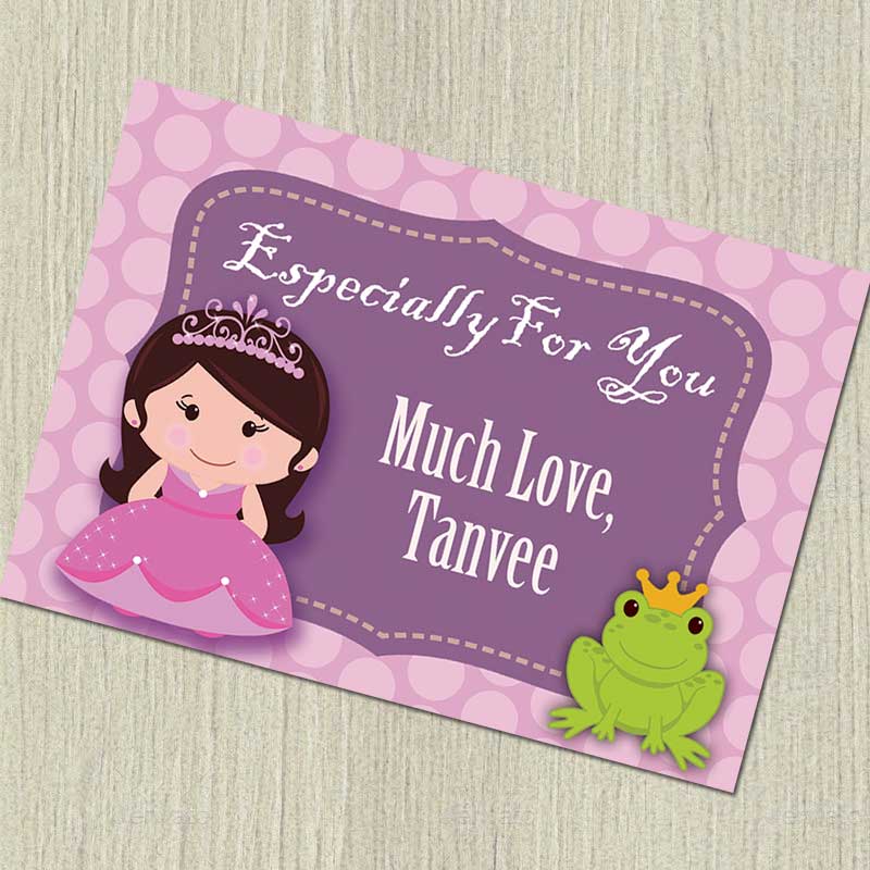 Personalised Notecards -  Purple Princess, Set of 20