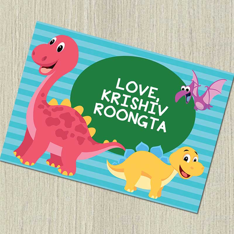 Personalised Notecards - Dinosaurs, Set of 20