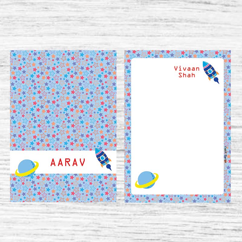 Personalised Note Sheets - Space, Set of 50 Sheets