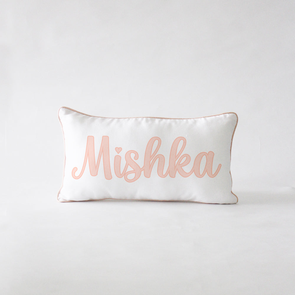 Personalised Name Cushion - Cursive - Pink
