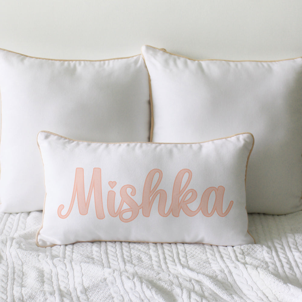 Personalised Name Cushion - Cursive - Pink