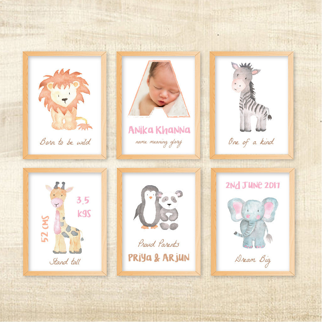 Animal Themed Wall Art, Pink