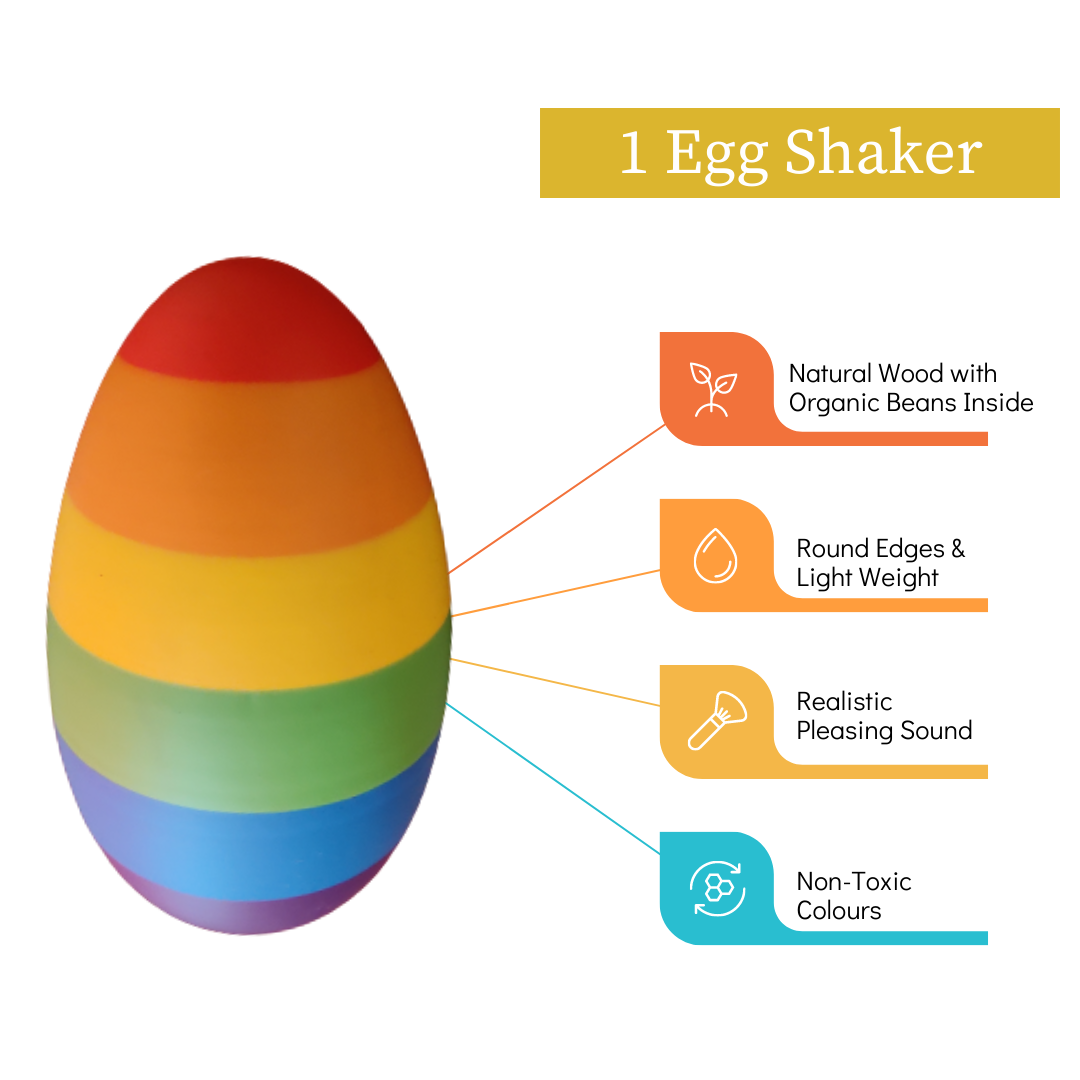 NESTA TOYS - Sensory Tool Kit - Sensory Bin Tools, Egg Shaker, Rainbow Blocks (6+ Months)