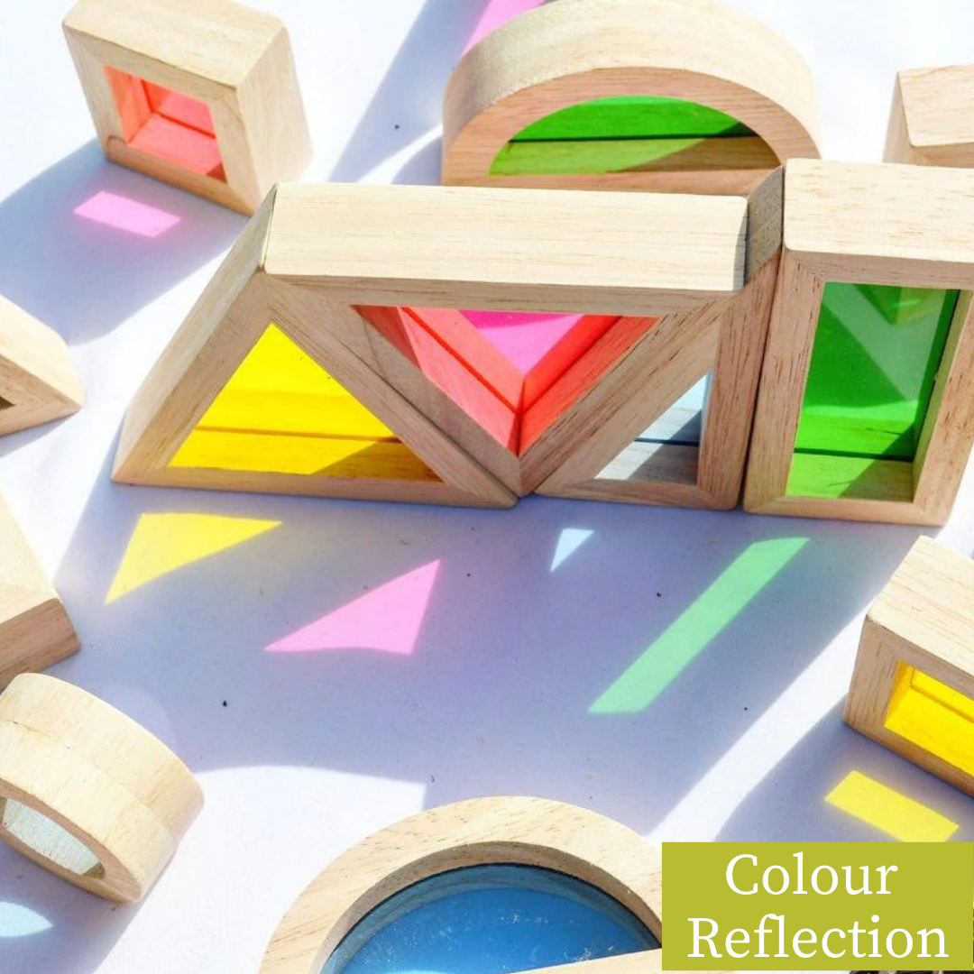 NESTA TOYS - Sensory Tool Kit - Sensory Bin Tools, Egg Shaker, Rainbow Blocks (6+ Months)