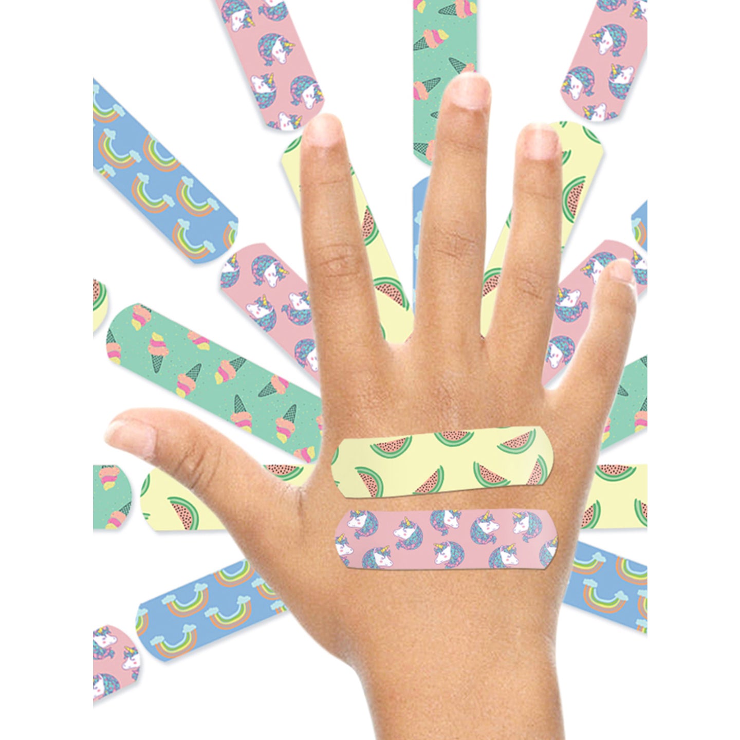 'Ouchie Printed Bandages' 20-Pack (Pink)