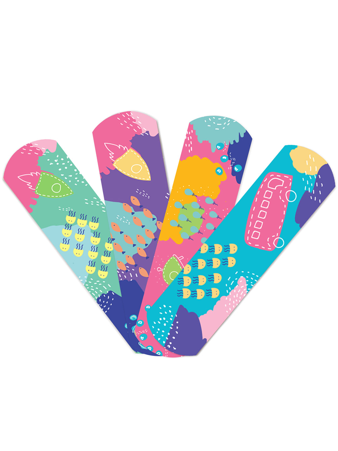 'Ouchie Printed Bandages' Combo Set of 2 ( 20 x 2 = 40) (Blue & Purple)