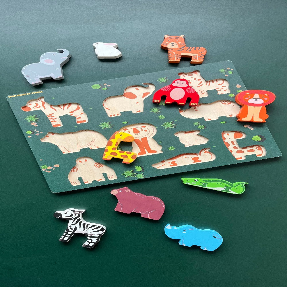 Open Ended Chunky Puzzle - Animals-Puzzles-Open Ended-Toycra