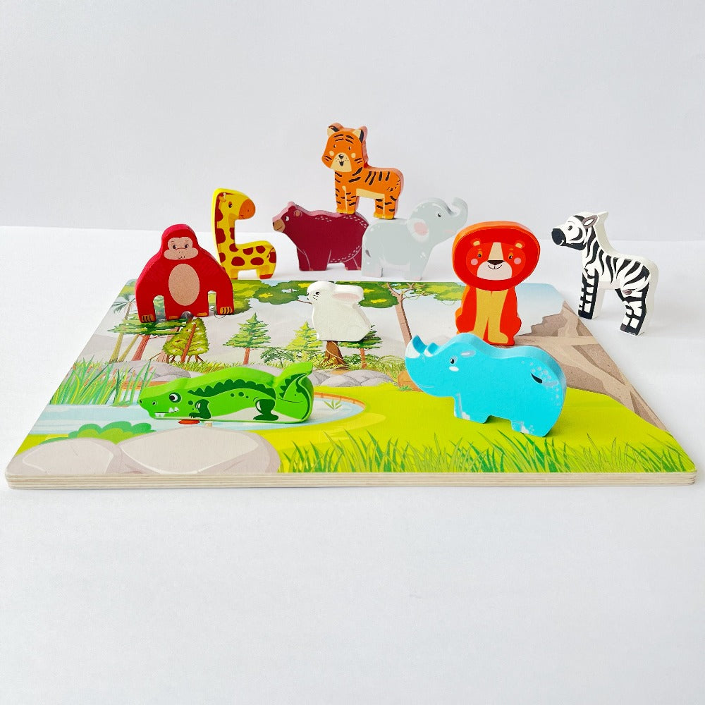 Open Ended Chunky Puzzle - Animals-Puzzles-Open Ended-Toycra