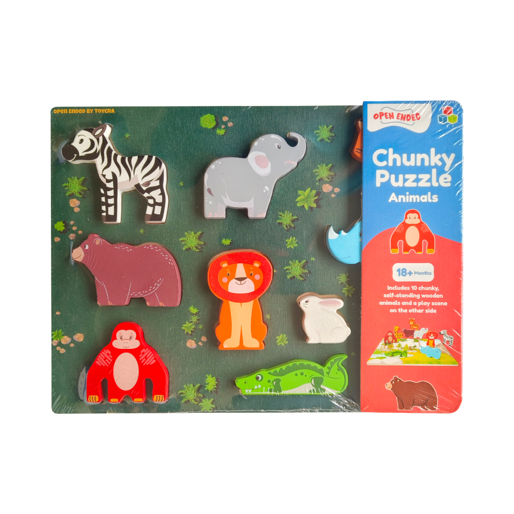 Open Ended Chunky Puzzle - Animals-Puzzles-Open Ended-Toycra