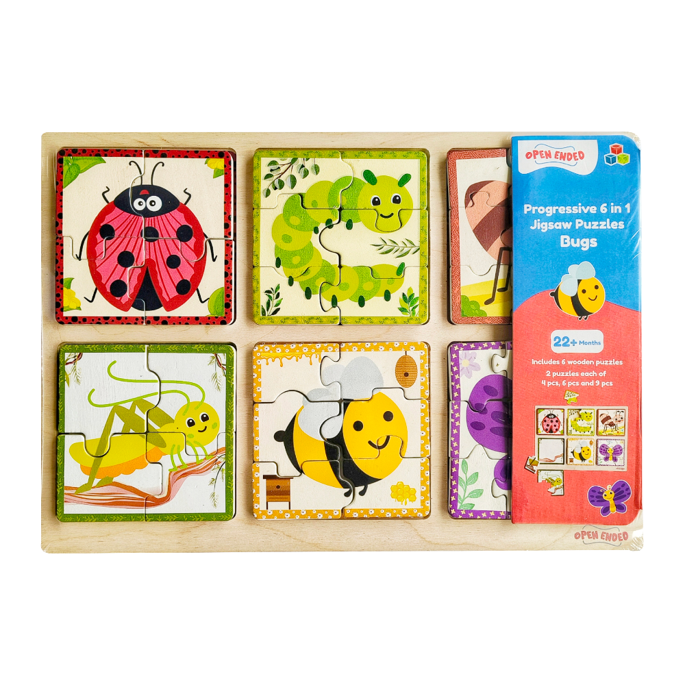 Open Ended Progressive 6 IN 1 Bug Puzzle-Puzzles-Open Ended-Toycra