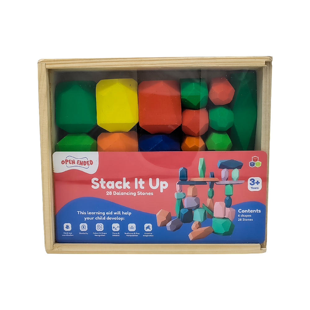 Open Ended Stack It Up - 28 pcs Balancing Stones-Motor Skills-Open Ended-Toycra