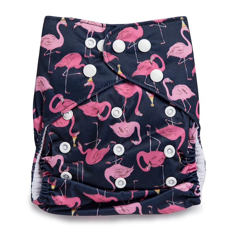 Happy Flamingos Reusable Cloth Diaper