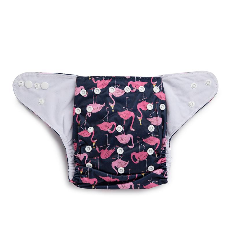 Happy Flamingos Reusable Cloth Diaper