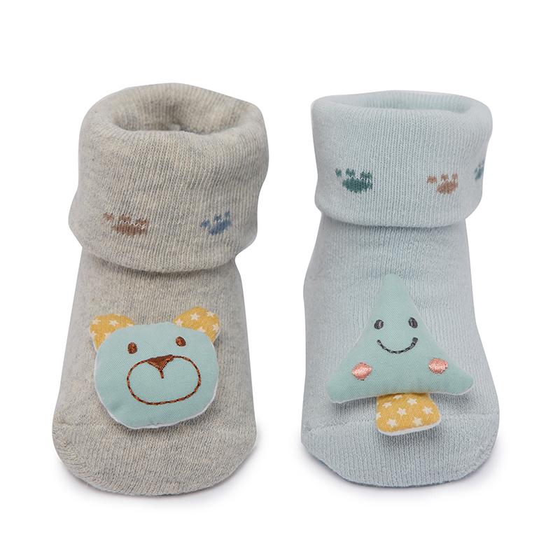 Kicks & Crawl- Teddy and Tree 3D Socks (Pack of 2)