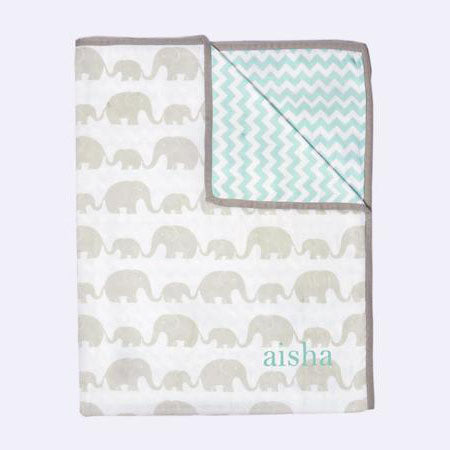 Masilo Organic Dohar Blanket - Elephant Parade