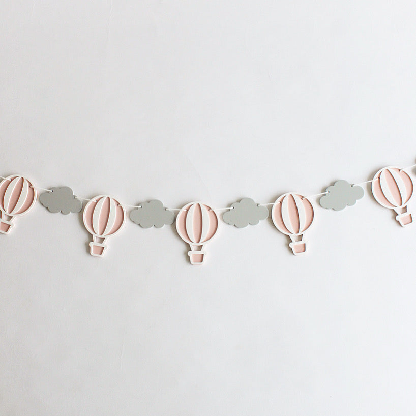 Hot Air Balloon Bunting - Pink