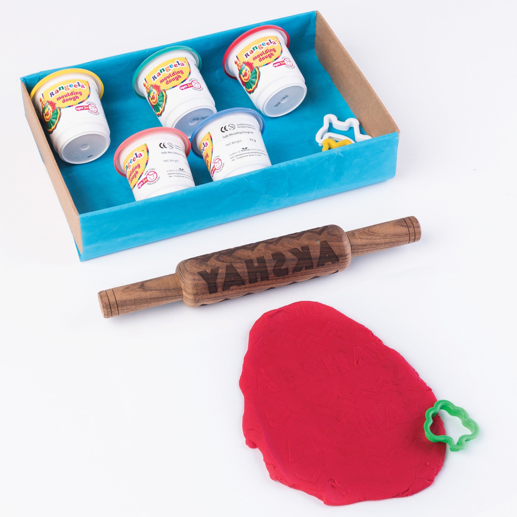 Play - Dough Kit with Personalised Rolling Pin