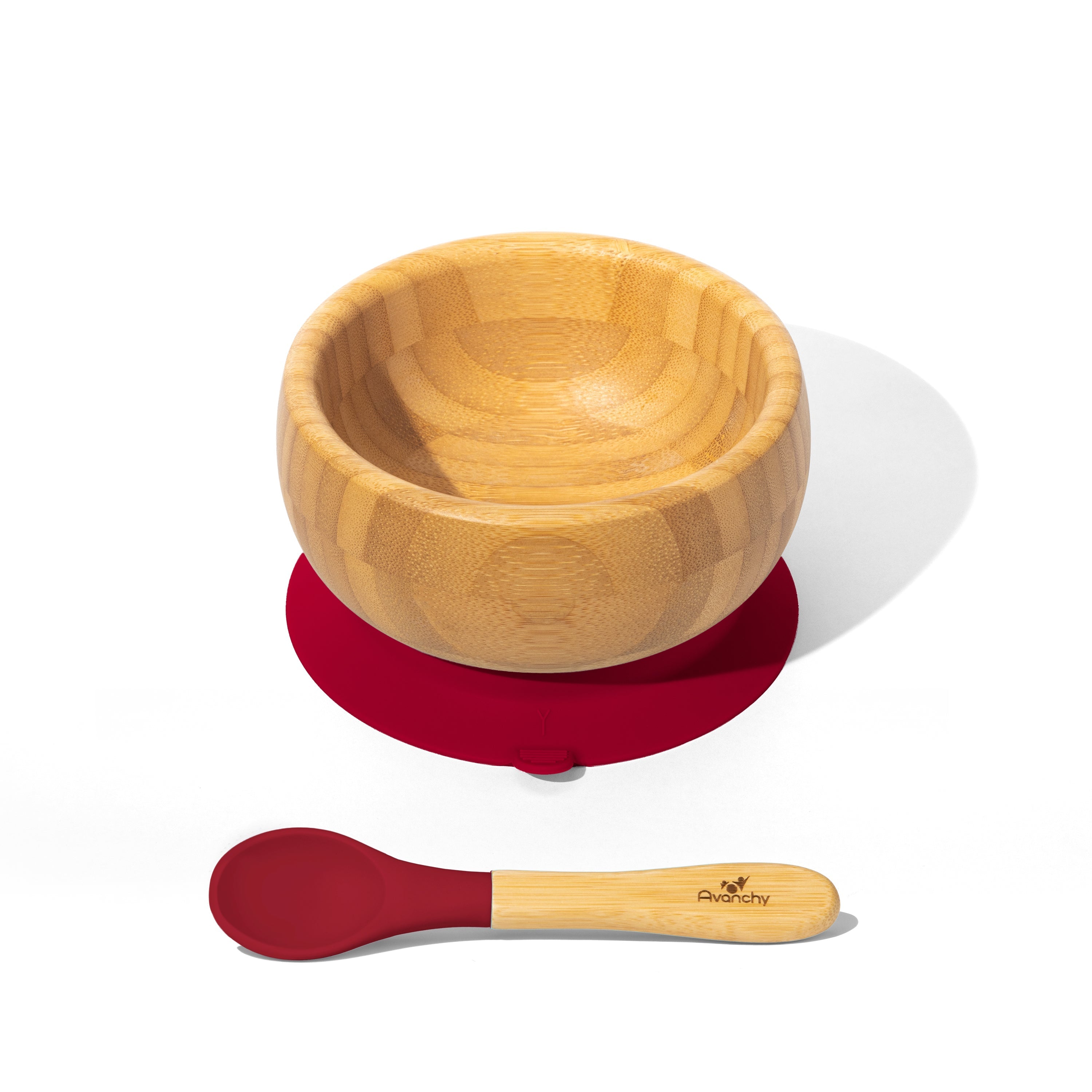 Avanchy Bamboo Baby Bowl & Spoon - Blue