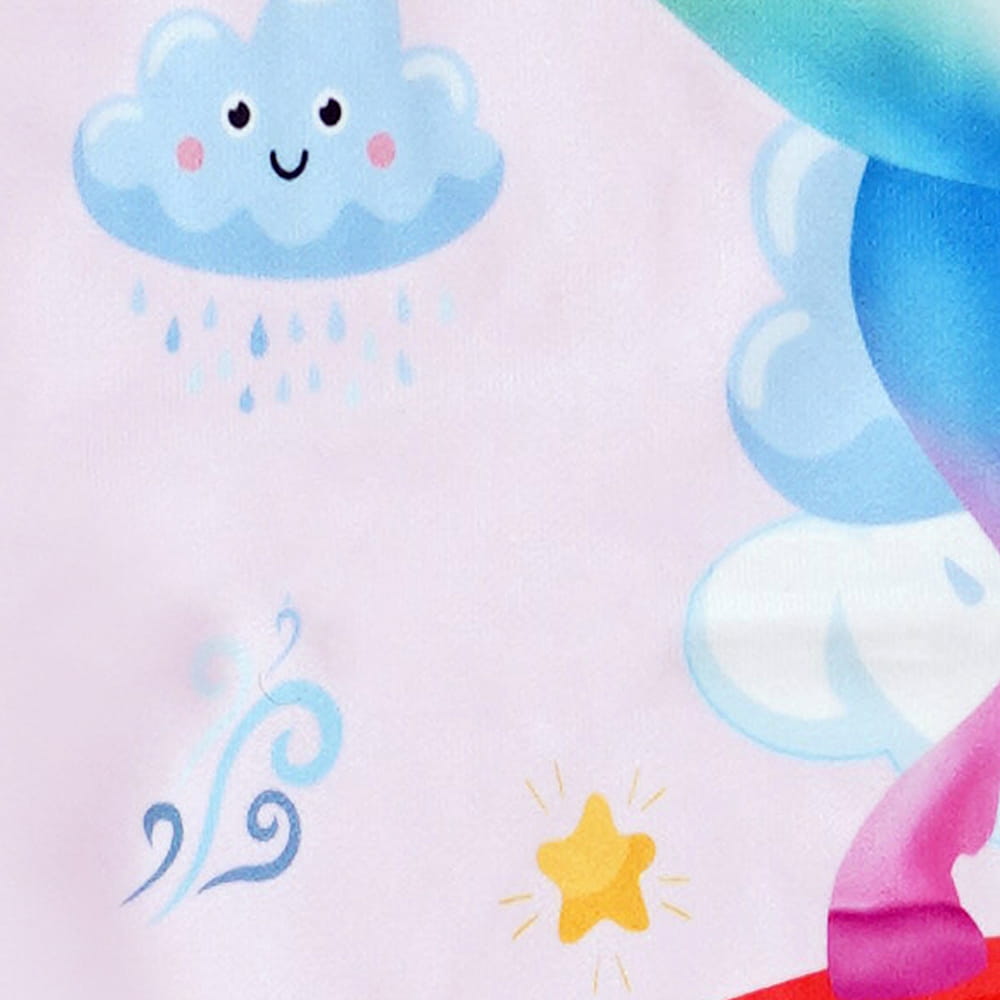 Baby Moo Unicorn All Season Velvet And Hosiery Large Blanket - Pink