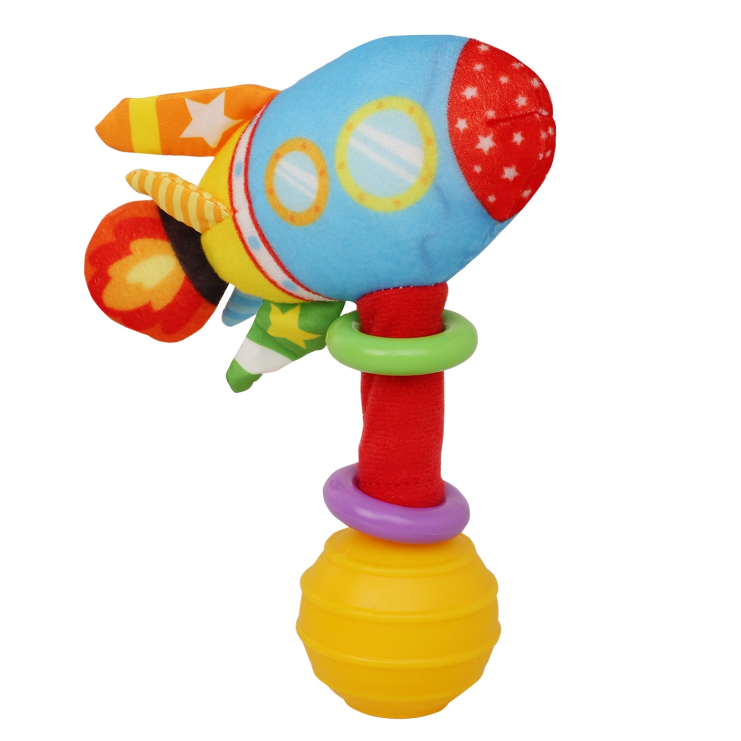 Baby Moo Rocket Blue Handheld Rattle