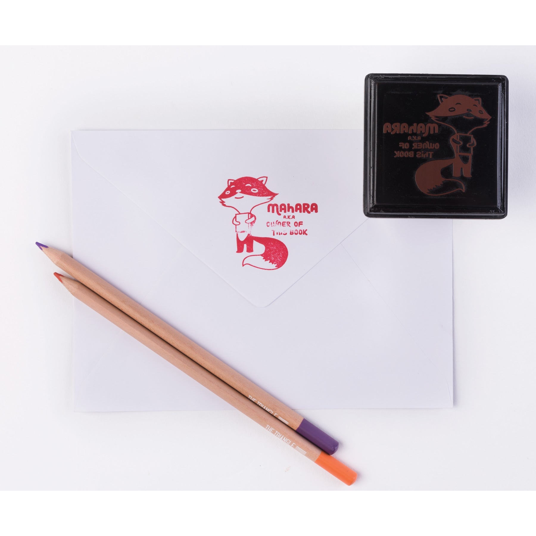 Stamp your Name - Reading Racoon