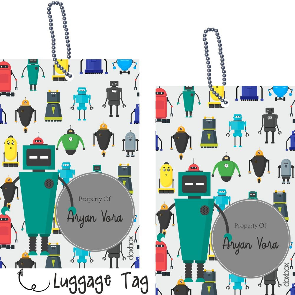 Luggage Tag - Robot Pattern