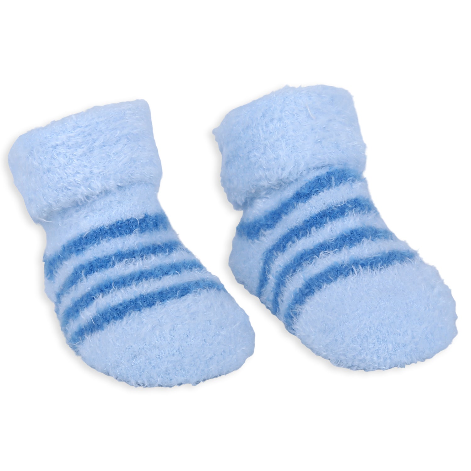 Baby Moo Truck And Stripes Newborn Breathable Infant Cotton Socks - Blue