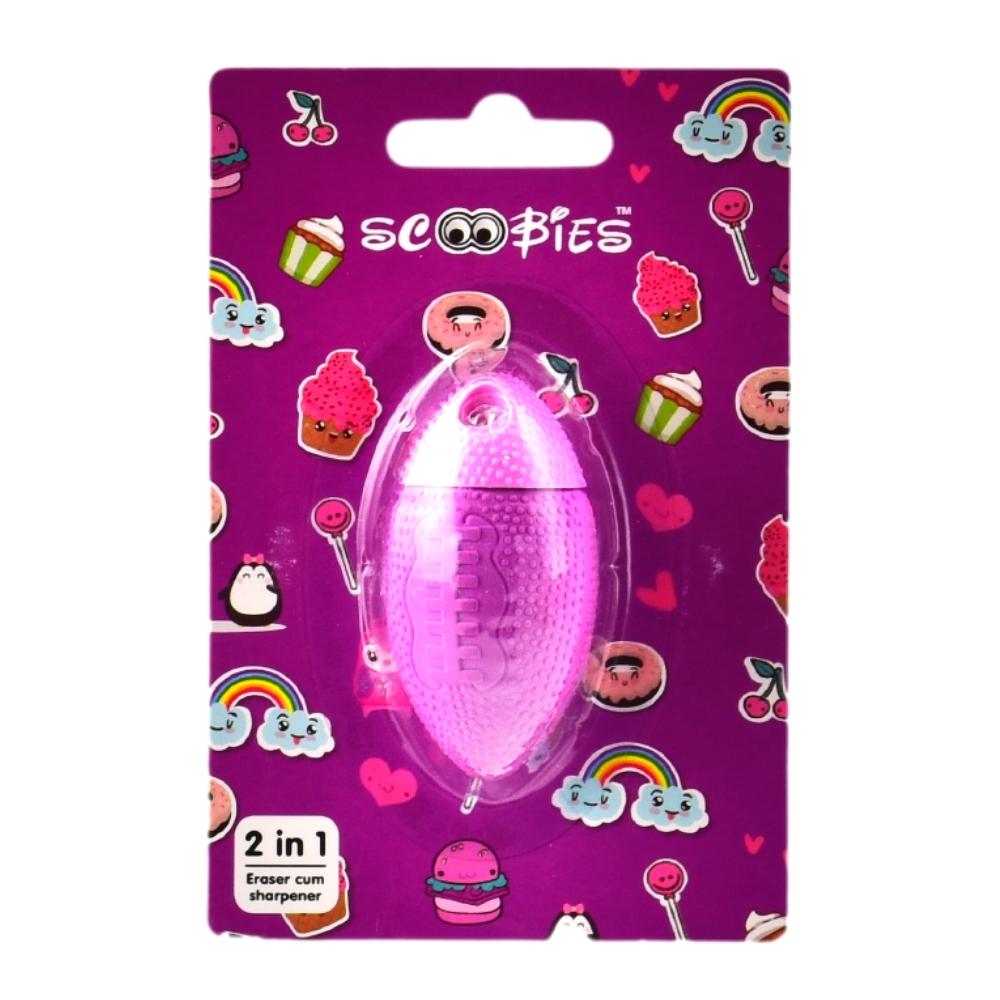 2 In 1 Sharpener Cum Eraser - Purple