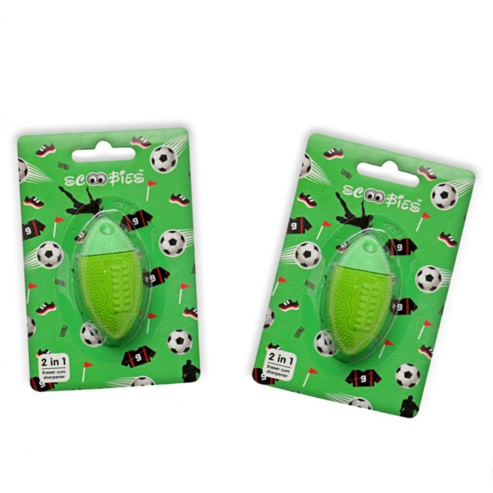 2 In 1 Sharpener Cum Eraser - Green