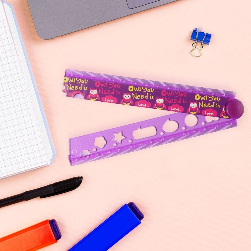 Squad Fold Up Ruler - Purple