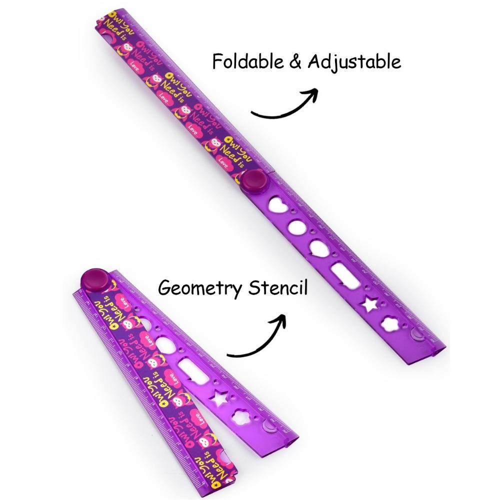 Squad Fold Up Ruler - Purple
