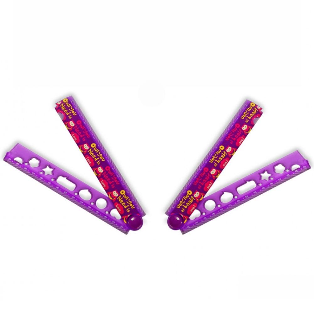 Squad Fold Up Ruler - Purple