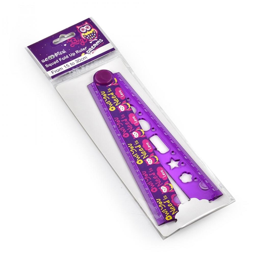 Squad Fold Up Ruler - Purple