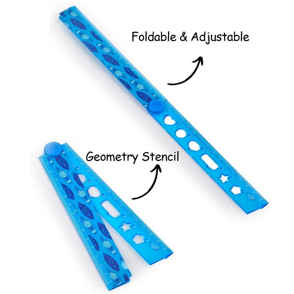 Squad Fold Up Ruler - Blue