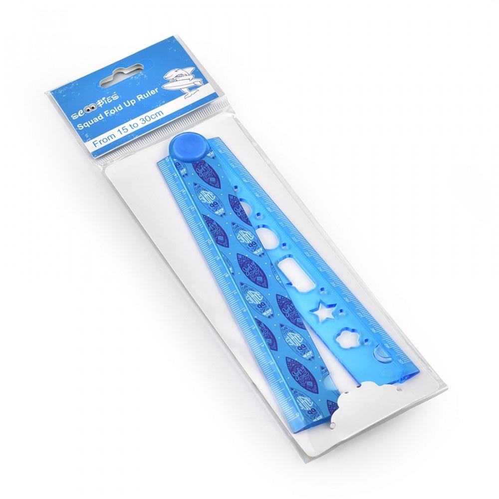 Squad Fold Up Ruler - Blue